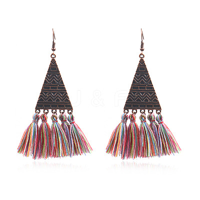 Eethnic Style Alloy Dangle Chandelier Earrings EJEW-F238-08A-1