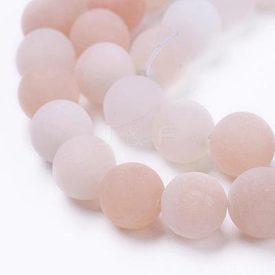 Natural Pink Aventurine Beads Strands G-F520-56-6mm-1