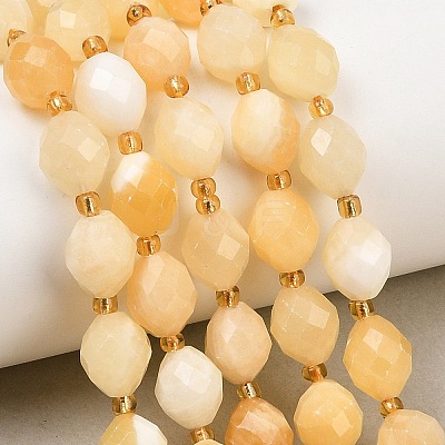 Natural Yellow Jade Beads Strands GG-CBA702E-B01-1