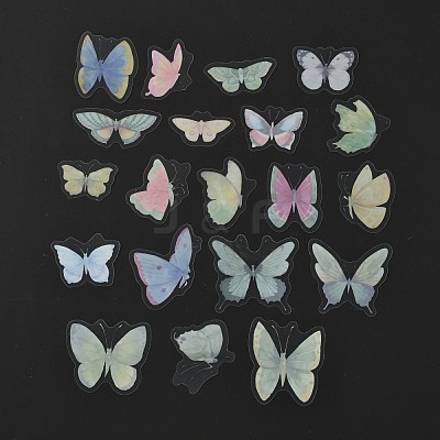 40Pcs 20 Styles PET Adhesive Waterproof Stickers Set DIY-K032-50B-1