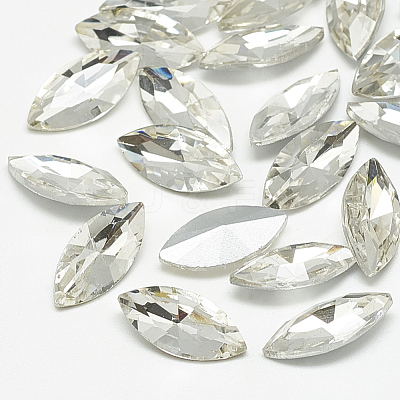 Pointed Back Glass Rhinestone Cabochons RGLA-T083-4x8mm-01-1