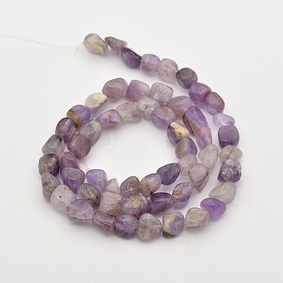 Natural Lavender Amethyst Bead Strands G-P070-15-1