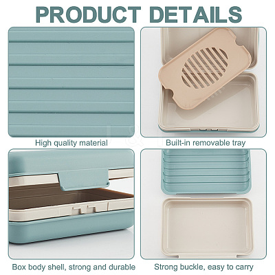 3Pcs 3 Colors Portable Travel Plastic Soap Boxes AJEW-GA0005-73-1
