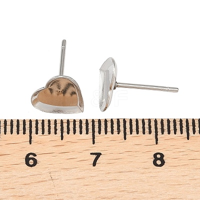Tarnish Resistant Earring Cabochon Settings 304 Stainless Steel Ear Studs Blank Settings STAS-Q170-12-1