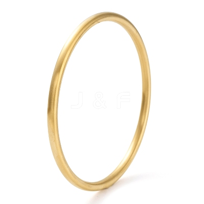 Ion Plating(IP) 304 Stainless Steel Plain Bangles BJEW-G684-03E-G-1