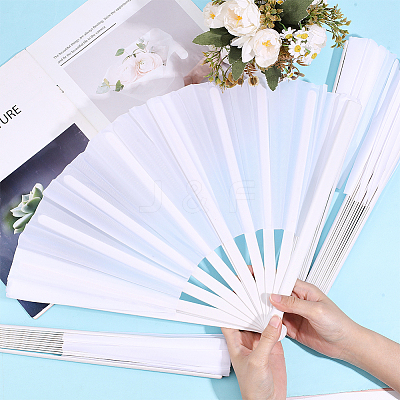 4Pcs Plastic Fans Display Decorations AJEW-GO0002-62-1