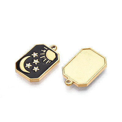 Ion Plating(IP) 304 Stainless Steel Pendants STAS-N107-06B-G-1