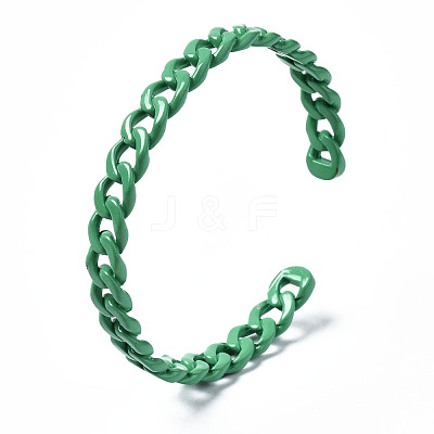 Spray Painted Brass Cuff Bangles BJEW-Q700-001C-1