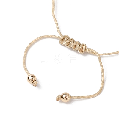 ABS Plastic Imitation Pearl & Alloy Bead Braided Bracelets for Women BJEW-JB12517-1