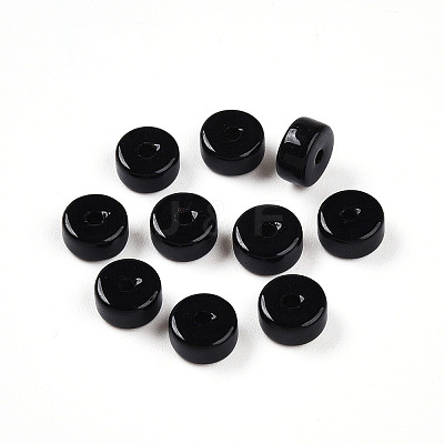 Opaque Solid Color Glass Beads X1-GLAA-N007-6x3mm-A01-1