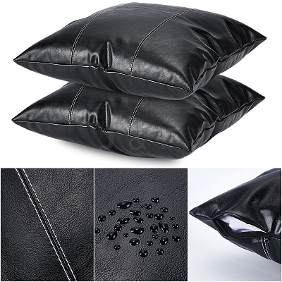 Square Imitation Leather Pillow Case AJEW-WH20006-406C-1