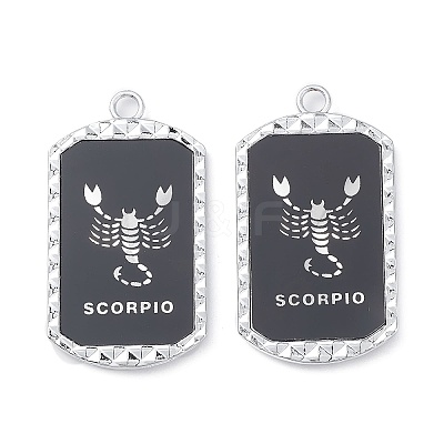 Alloy Twelve Constellations Series Big Pendants PALLOY-O107-01P-08-1