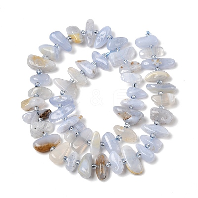 Natural Blue Lace Agate Beads Strands G-L649-A02-01-1