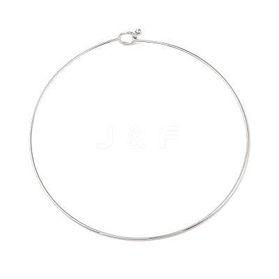 Rack Plating Brass Choker Necklaces NJEW-Q348-03P-1