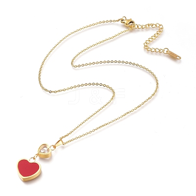 304 Stainless Steel Pendant Necklaces NJEW-I240-11B-1