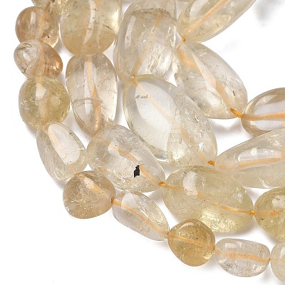 Heated Natural Citrine Beads Strands G-L650-I01-01-1