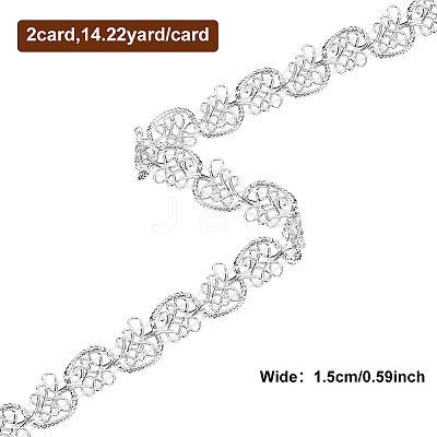 13M Filigree Polyester Lace Trim OCOR-WH0082-71B-1