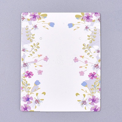 Floral Pattern Paper Jewelry Display Cards CDIS-E009-06A-1