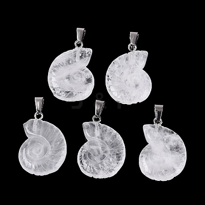 Natural Quartz Crystal Pendants G-Q601-45I-1