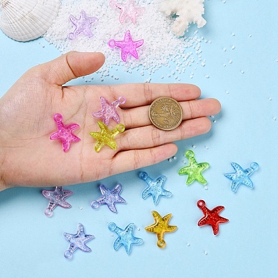 Transparent Acrylic Pendants TACR-YW0001-16-1