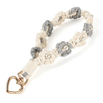 Cotton Braided Flower Pendant Decorations AJEW-TAC0030-032G-01-1