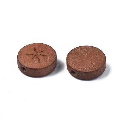 Laser Engraved Wood Beads WOOD-S053-53I-1