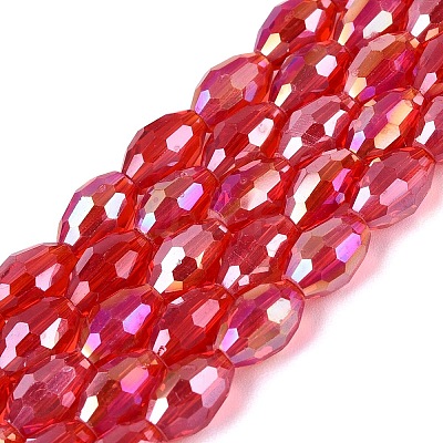 Electroplate Transparent Glass Beads Strands LS-GL-N002-01A-A05-1