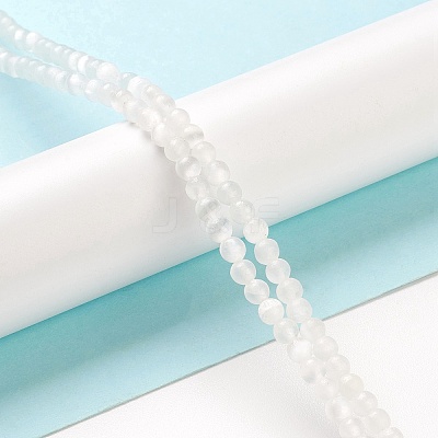 Natural Selenite Beads Strands G-K336-02-1