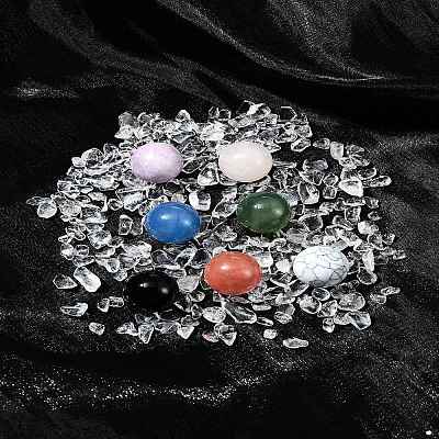 Natural & Synthetic Gemstone Healing Round Ornaments AJEW-FS0001-13A-1