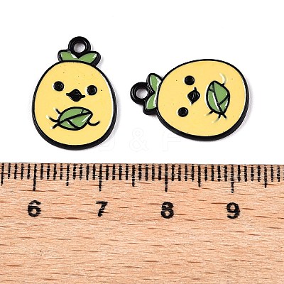 Spray Painted Alloy Enamel Pendants ENAM-T020-32-RS-1