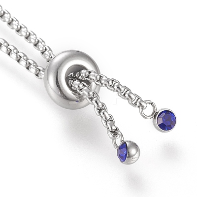 Adjustable 304 Stainless Steel Slider Bracelet/Bolo Bracelets Making STAS-I153-03P-03-1