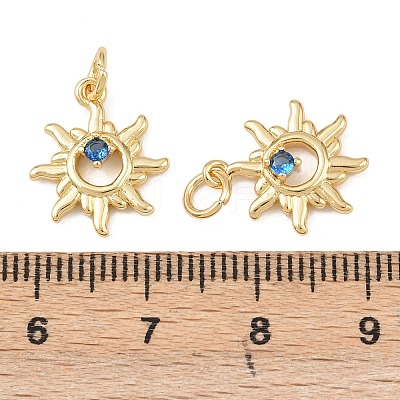 Brass Micro Pave Cubic Zirconia Pendants KK-G544-35G-1