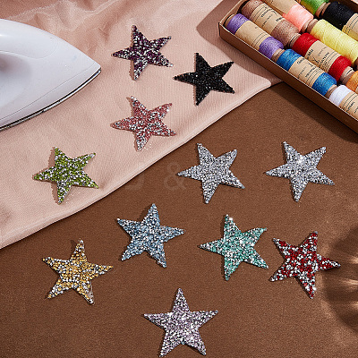 20Pcs 10 Colors Plastic Clothing Patches FIND-GF0008-92-1-1