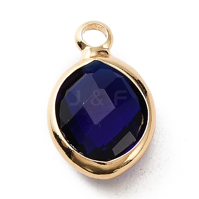 Faceted Glass Pendants X-KK-WH0046-59G-09-1