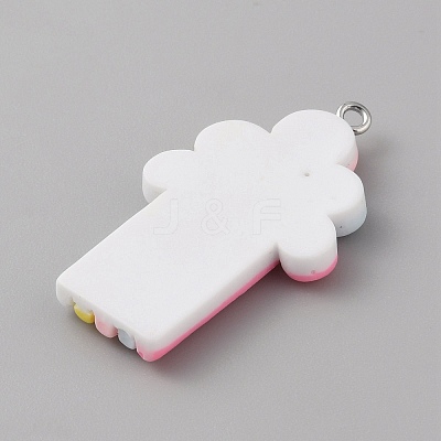 Opaque Resin Pendants RESI-CJC0011-32B-03-1