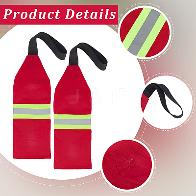 2Pcs Oxford Fabric Reflective Safety Flag for Kayaks AJEW-GF0014-19B-1