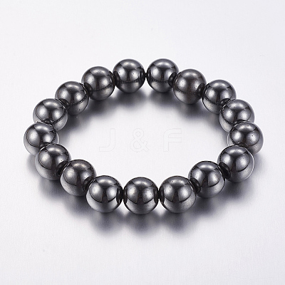 Good Valentines Day Gifts for Him Stretchy Magnetic Synthetic Hematite Bracelet LS-IMB001-1
