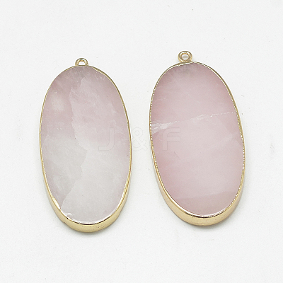 Natural Rose Quartz Big Pendants G-Q983-A06-1