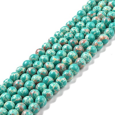 Synthetic Imperial Jasper Beads Strands G-E568-01A-02-1