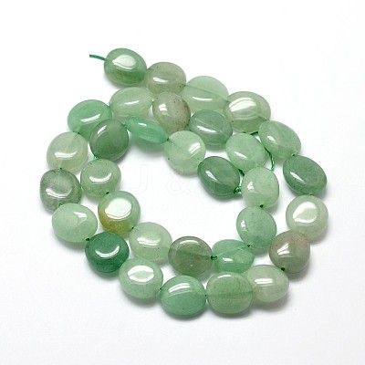 Natural Green Aventurine Nuggets Beads Strands X-G-J336-02-1