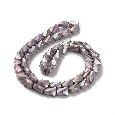 Electroplated Glass Beads Strands GLAA-G092-A-04-1