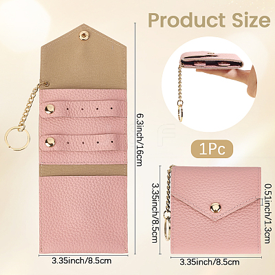1Pc Cowhide Travel Jewelry Storage Pouches ABAG-CL0001-60B-1