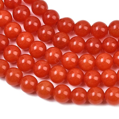 Natural Dyed White Jade Beads Strands GG-CBAEB22-B01-6mm-06-1