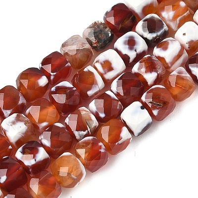 Natural Fire Crackle Agate Beads Strands G-H078-C49-6mm-01-1
