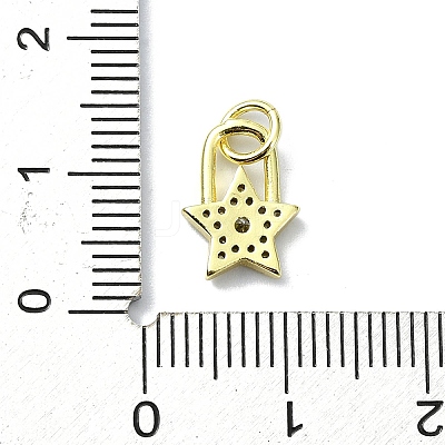 Brass Micro Pave Claer Cubic Zirconia Charms KK-H475-50G-10-1