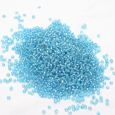 8/0 Transparent Glass Round Seed Beads SEED-J010-F8-23-1