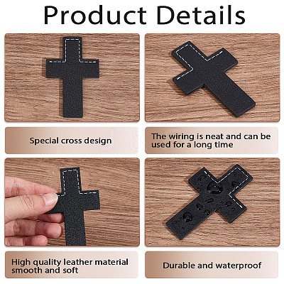 3Pcs 3 Colors Leather Bookmarks AJEW-CP0003-83-1