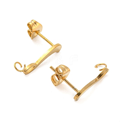 Ion Plating(IP) 304 Stainless Steel Stud Earring Findings STAS-H180-16G-1