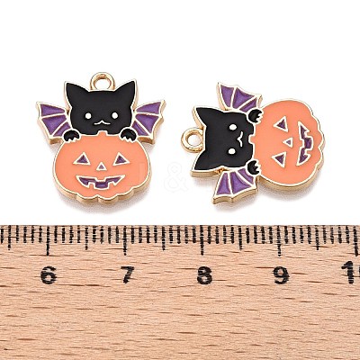 Halloween Theme Rack Plating Alloy Enamel Pendants ENAM-N056-362-1