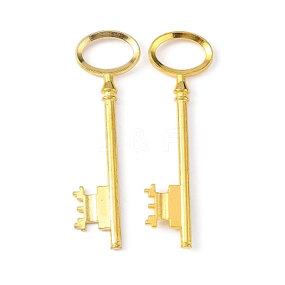 Tibetan Style Alloy Skeleton Key Large Pendants TIBEP-S105-G-RS-1